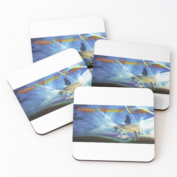 Happy Chemtrails to You Coasters (Set of 4)