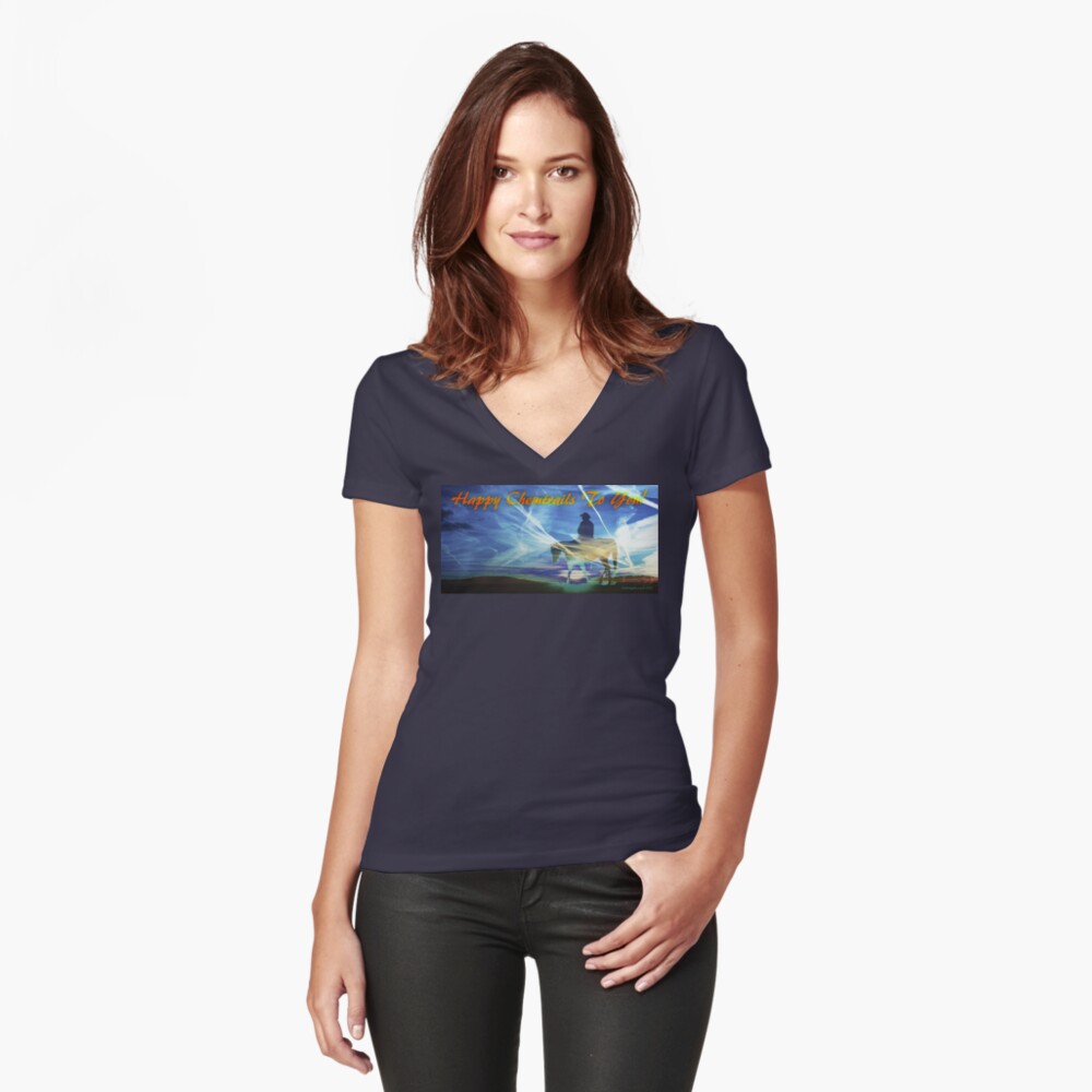 Item preview, Fitted V-Neck T-Shirt designed and sold by EyeMagined.