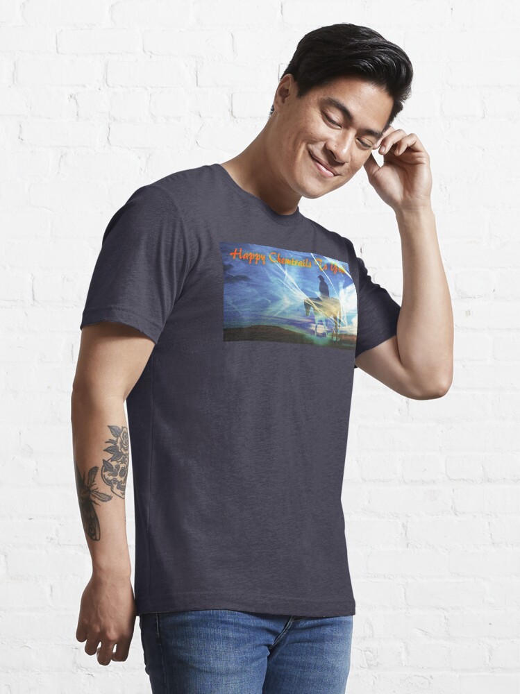 Thumbnail 3 of 7, Essential T-Shirt, Happy Chemtrails to You designed and sold by EyeMagined.