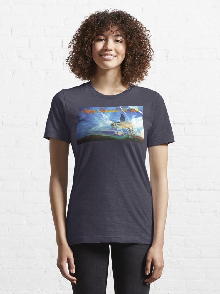 Thumbnail 6 of 7, Essential T-Shirt, Happy Chemtrails to You designed and sold by EyeMagined.