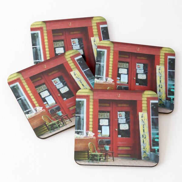 Item preview, Frenchtown NJ - Antique Shop with Two Chairs designed and sold by Susan Savad.