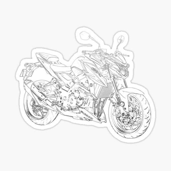 Suzuki GSX s750 t-shirt incl gratis sticker caligrafía motocicleta naked bike