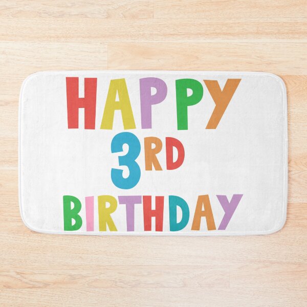 Item preview, Happy 3rd Birthday, Happy third Birthday for boys or girls  designed and sold by marosharaf.