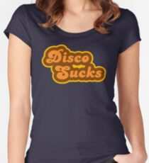 Disco Sucks - Retro 70s - Logo Women's Fitted Scoop T-Shirt
