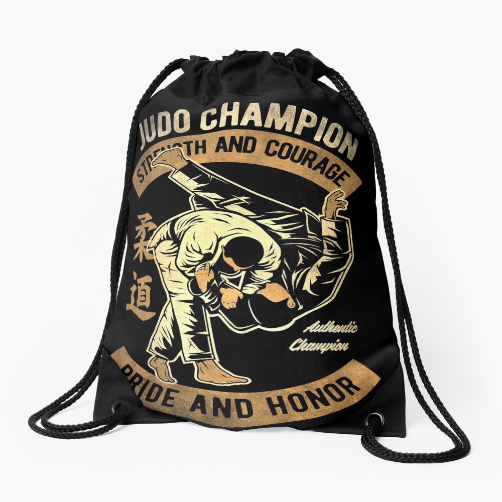 "Judo Champ, Judoka" Drawstring Bag for Sale by MDAM Redbubble