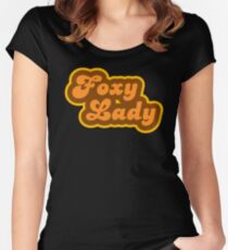 Foxy Lady - Retro 70s - Logo Women's Fitted Scoop T-Shirt