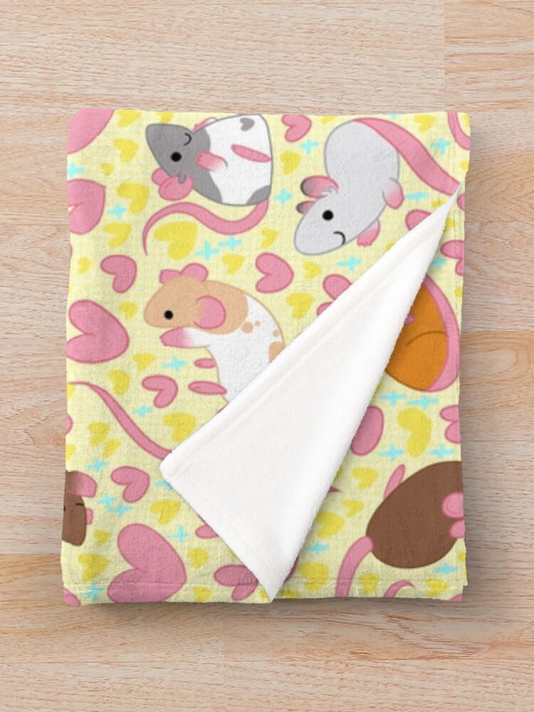 "Cute Rat Print" Throw Blanket by junkwaredesigns Redbubble