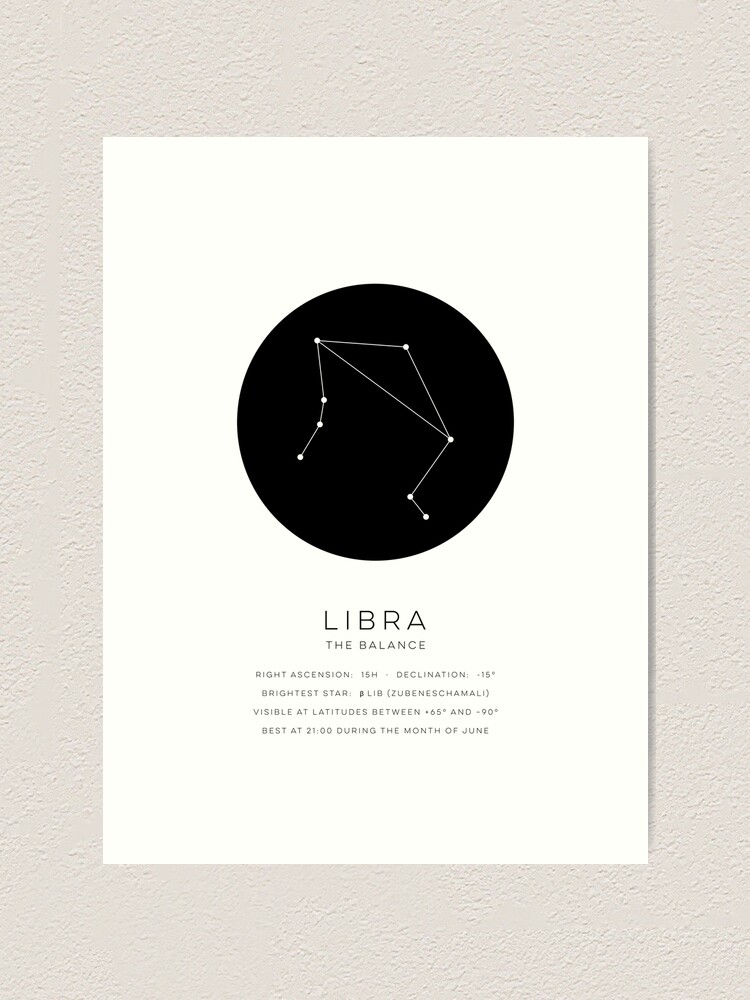 Libra Constellation Art Print By Wisemagpie Redbubble