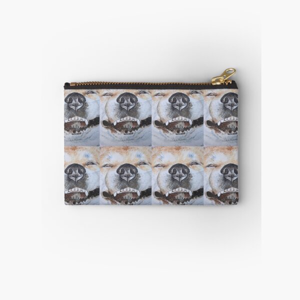 Item preview, cute akita smiling funny dog portrait art designed and sold by pollywolly.