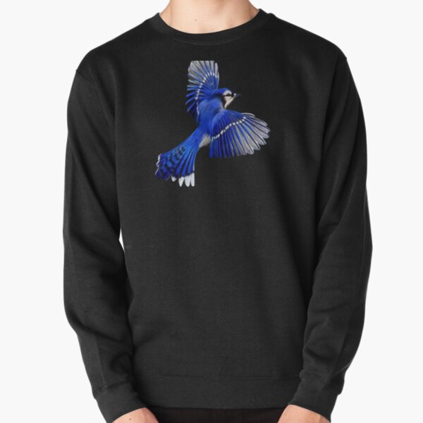 Flying Blue Jay Art Design Portrait Blue Jay. Premium T-Shirt