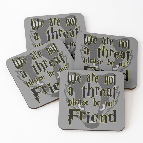Not a Threat Coasters (Set of 4)