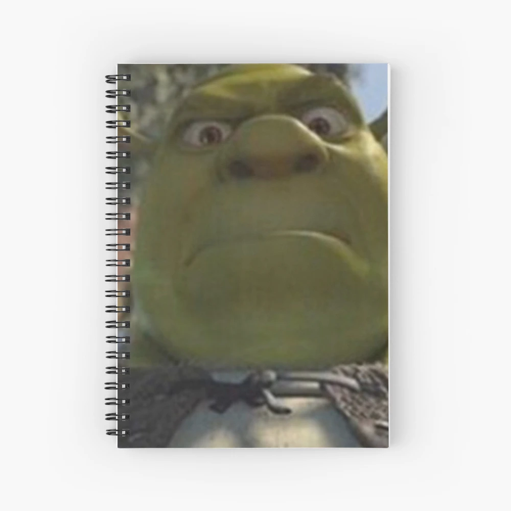 Shrek meme Spiral Notebook for Sale by yyyeseniaa