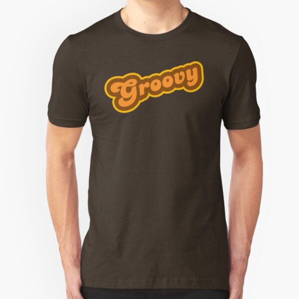 Groovy - Retro 70s - Logo Slim Fit T-Shirt