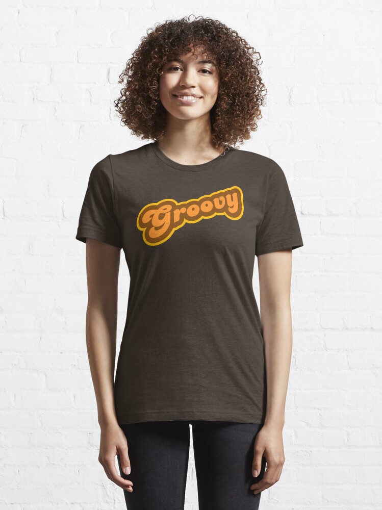 Alternate view of Groovy - Retro 70s - Logo Essential T-Shirt