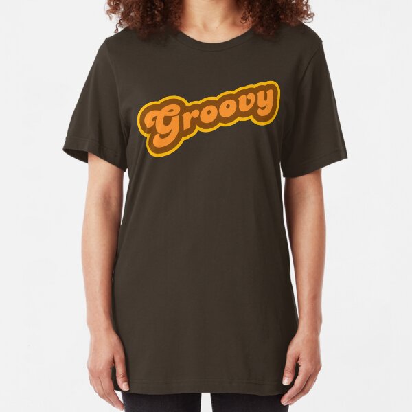 Groovy - Retro 70s - Logo Slim Fit T-Shirt
