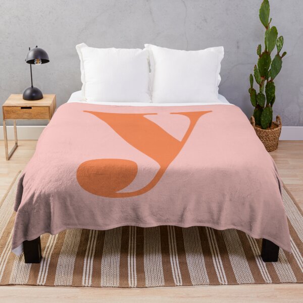 Item preview, Letter Y  Alphabet Art in Bright Pink and Coral Orange designed and sold by OpalEllery.