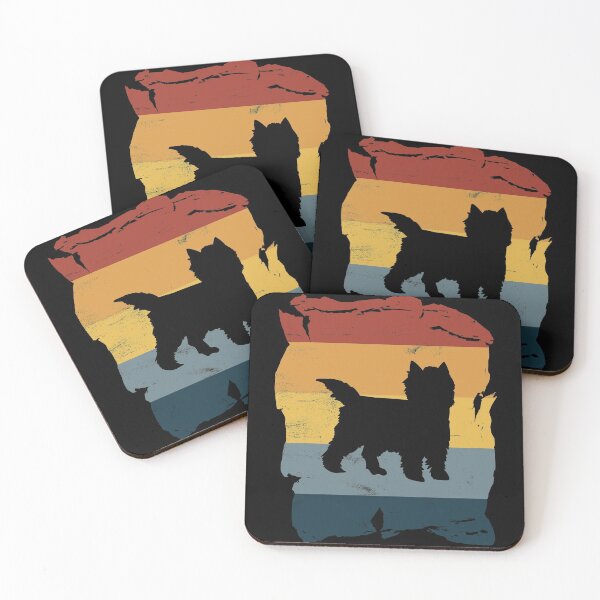 Item preview, Cairn Terrier angustiado Vintage Retro silueta designed and sold by DoggyStyles.