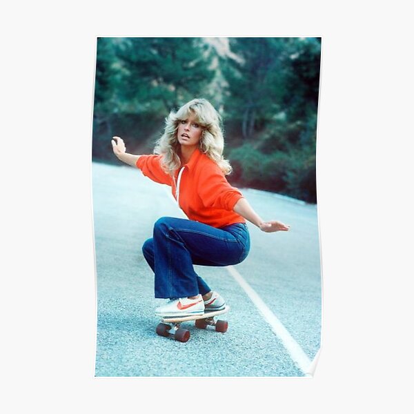Farrah Skateboarding Photo! Poster