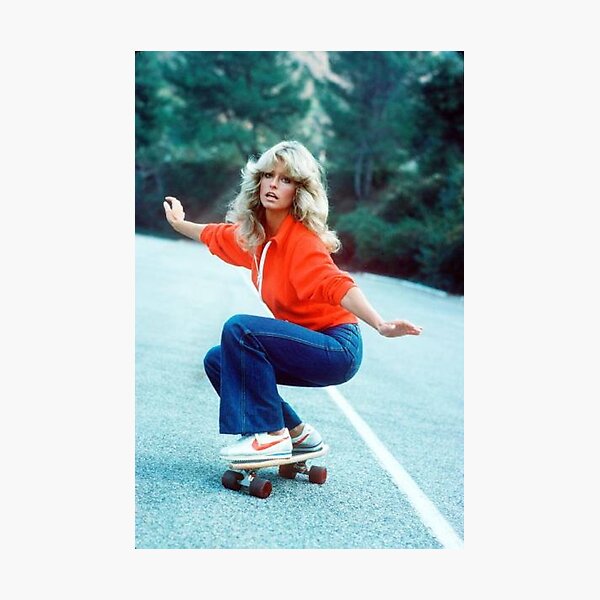 Farrah Skateboarding Photo! Photographic Print