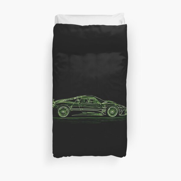 Oeuvre graphique Porsche 918 Housse de couette