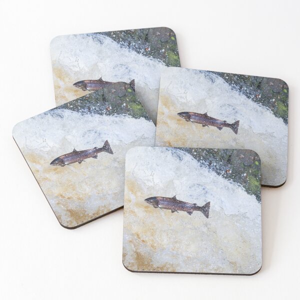 Item preview, Copy of Copy of wild fish atlantic salmon leaping on waterfall designed and sold by chanonry.