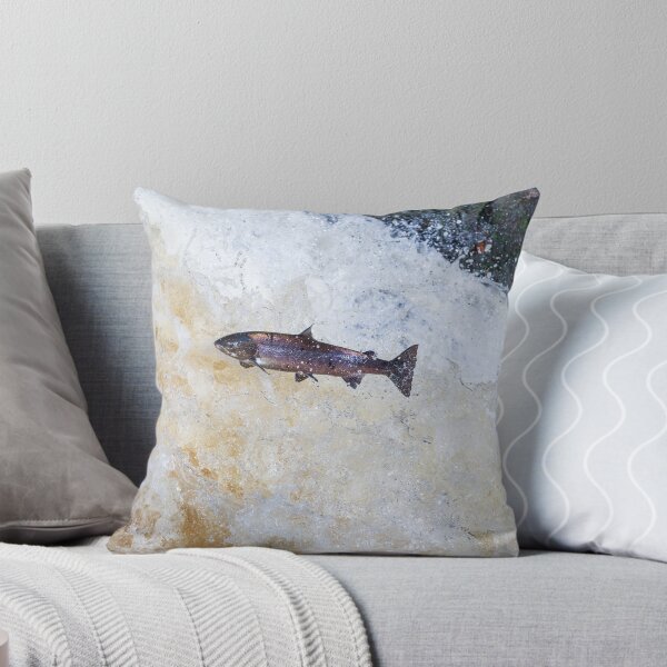 Item preview, Copy of Copy of wild fish atlantic salmon leaping on waterfall designed and sold by chanonry.