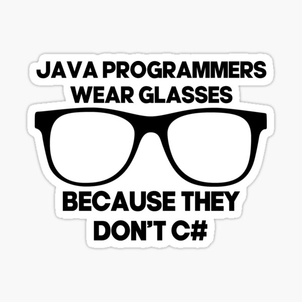 Are Java Programmers C#? Sticker