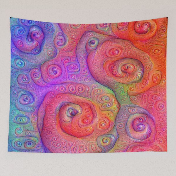 Item preview, DeepDream Tomato Steelblue 5x5K v6 designed and sold by blackhalt.