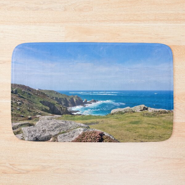 Item preview, Land's End And Longships Lighthouse Cornwall designed and sold by Terri Waters Photography & Design.