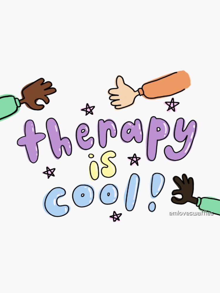 therapy is cool! positive mental health mantra by emloveswaffles