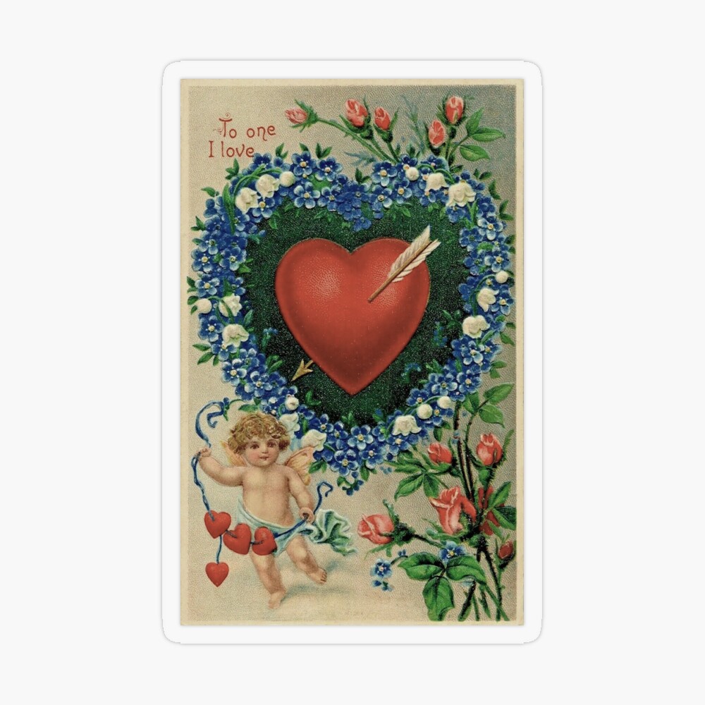 Vintage Victorian Valentine's Card Artwork / Valentine / Love Greeting Card  for Sale by FuzzyHoney