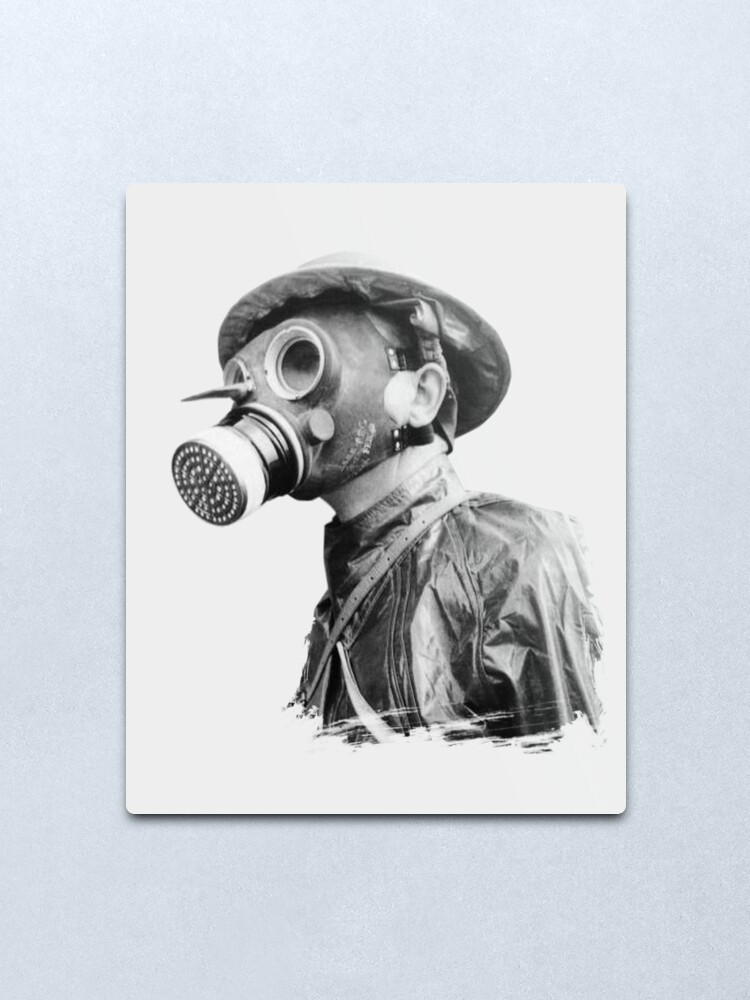 Gas Mask First World War Metal Print By Charlesdal Redbubble