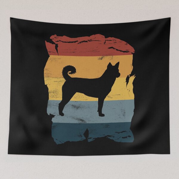 Item preview, Canaan Dog Distressed Vintage Retro Silhouette designed and sold by DoggyStyles.