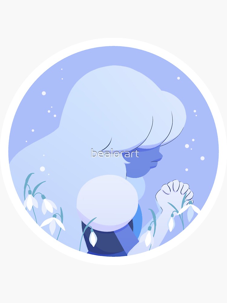 Thumbnail 3 von 3, Sticker, Pastell-Saphir-Porträt designt und verkauft von bealorart.
