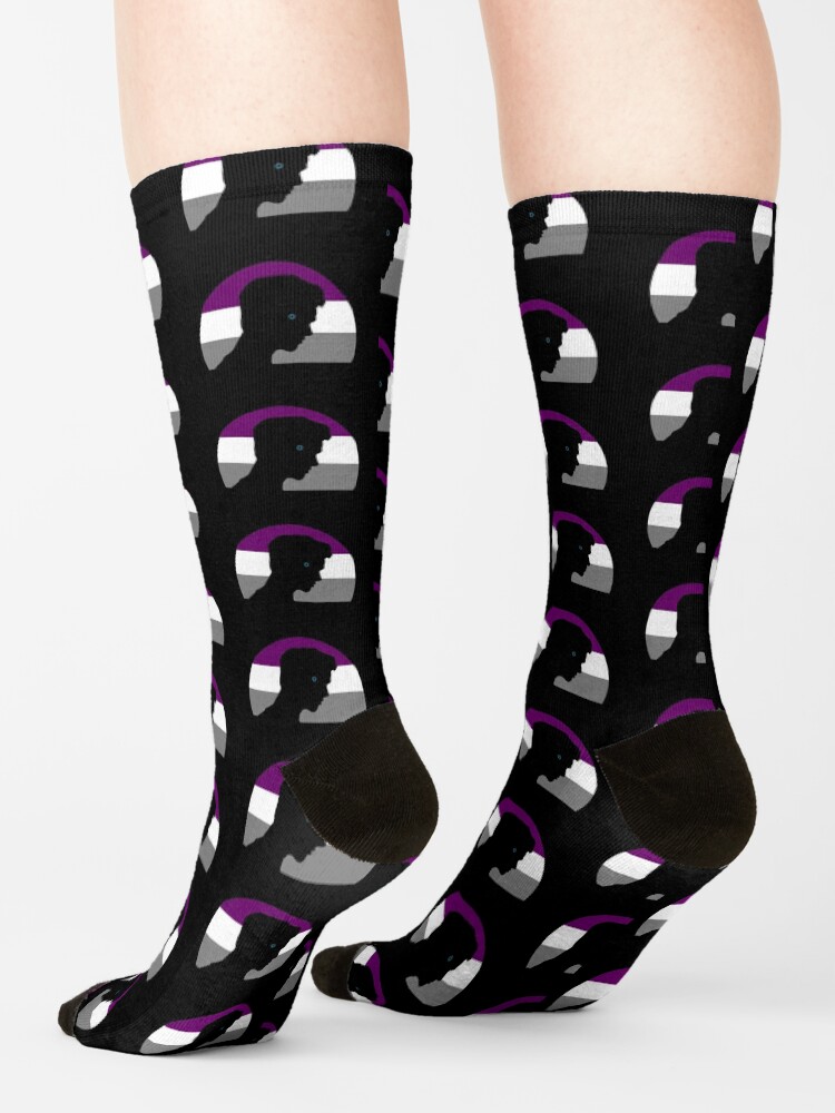 Alternate view of RK900 / Nines Asexual Flag Socks