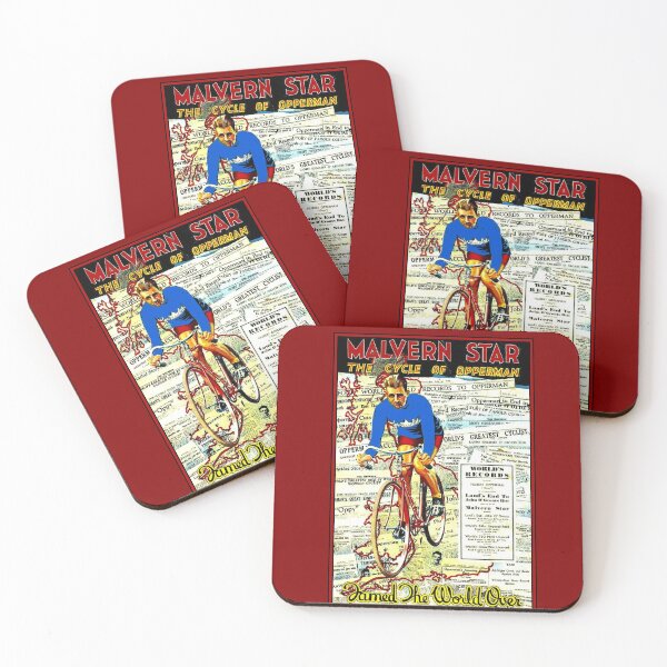 Item preview, MALVERN STAR : Vintage 1890 Hubert Opperman Cycling Records Print designed and sold by posterbobs.