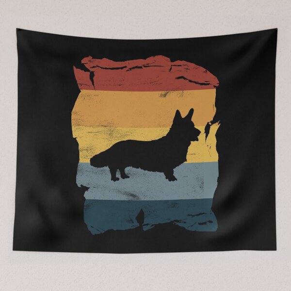 Item preview, Corgi Distressed Vintage Retro Silhouette designed and sold by DoggyStyles.