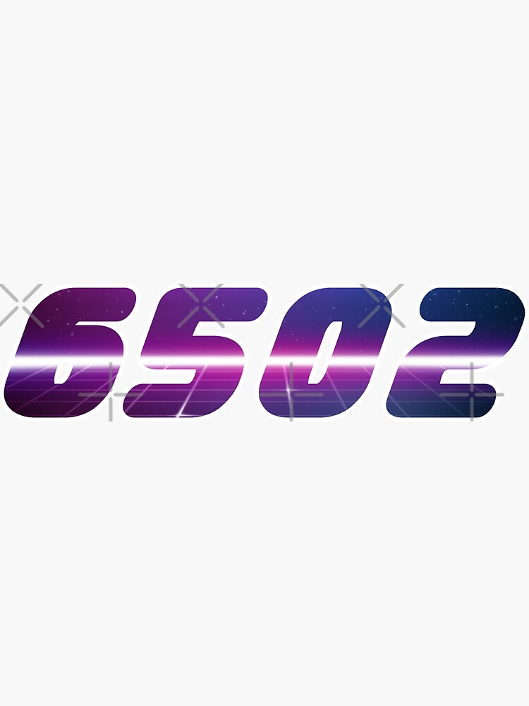 Thumbnail 3 of 3, Sticker, Assembly 6502 Retro Wave designed and sold by ninjainatux.