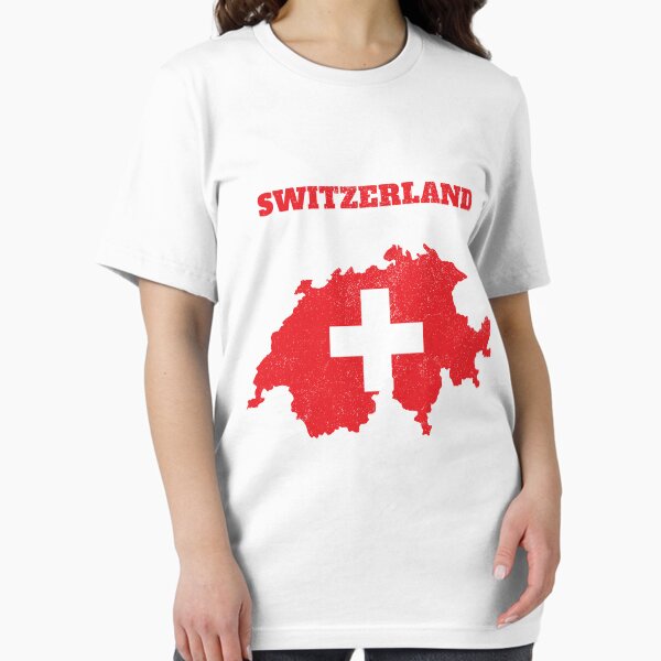 Switzerland map, Switzerland flag Essential T-Shirt