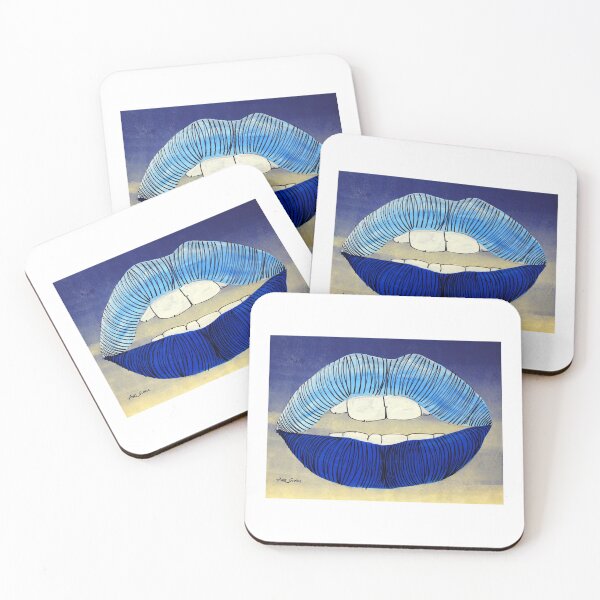 Item preview, Lips Of Blue By Artguru 0492, 28 X 22, - Acrylic On Paper designed and sold by Art Guru.