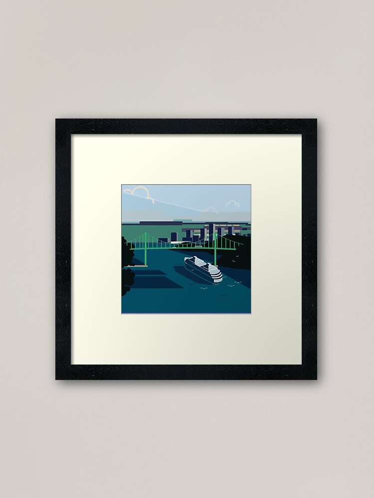 Alternate view of Cruiseship, Bridge City Framed Art Print