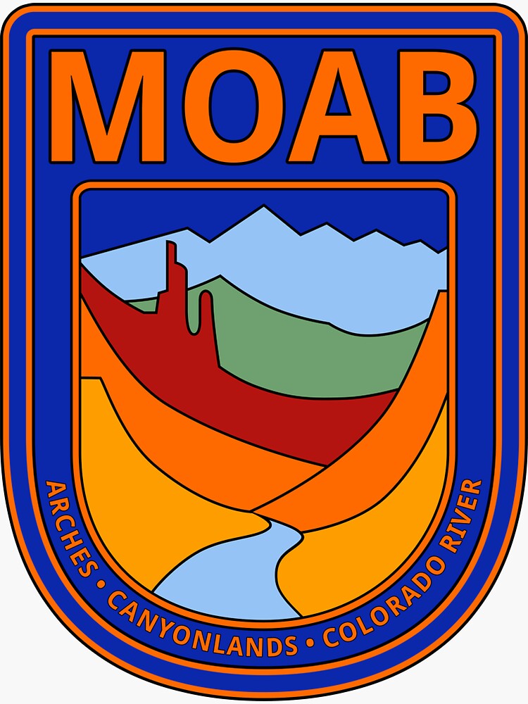 Thumbnail 3 of 3, Sticker, MOAB designed and sold by strayfoto.