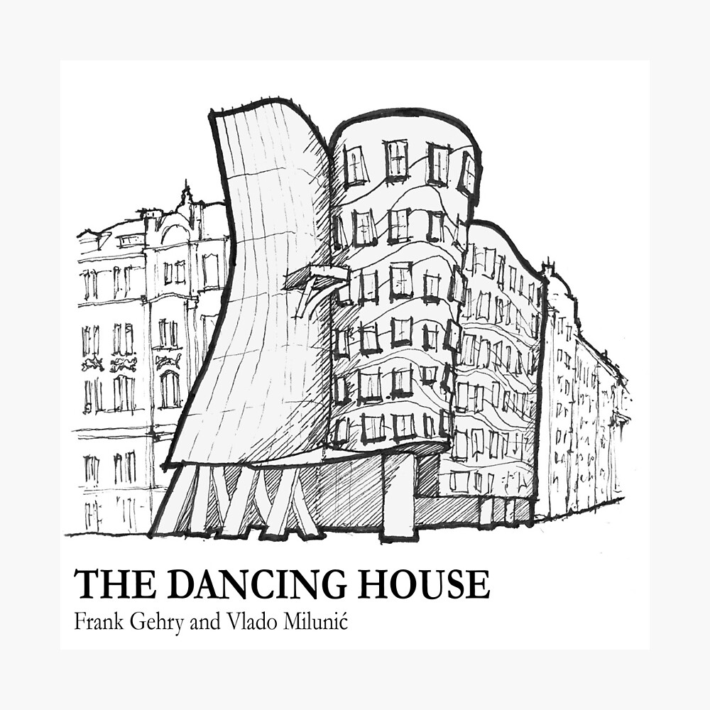 Dancing House Prague Czech Republic Stock Vector (Royalty Free) 428861293 |  Shutterstock