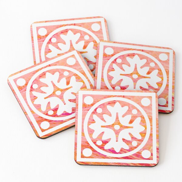 Item preview, Graphic Peach Tile designed and sold by PaintedbyCarol.
