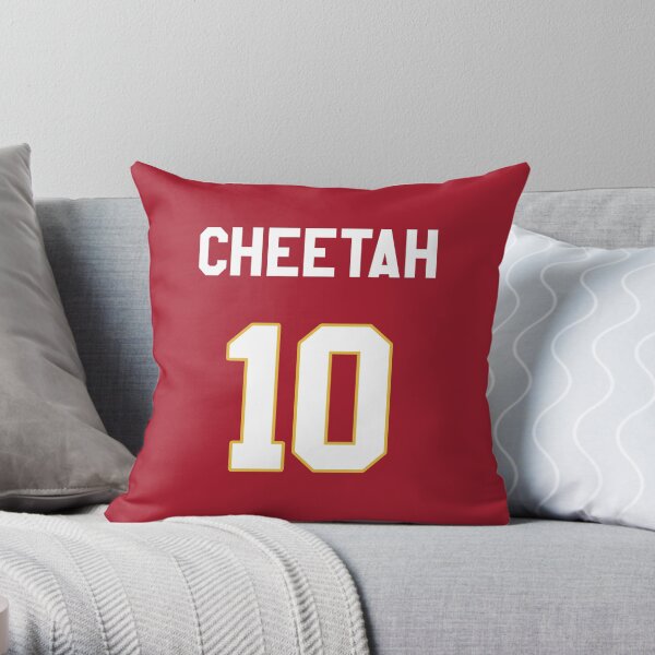 Limited Edition Tyreek Hill Jersey Style Shirt, Cheetah 10, Hill 10, Kansas City Chiefs Shirt, Mug, Hoodie & Wall Tapestry! Throw Pillow