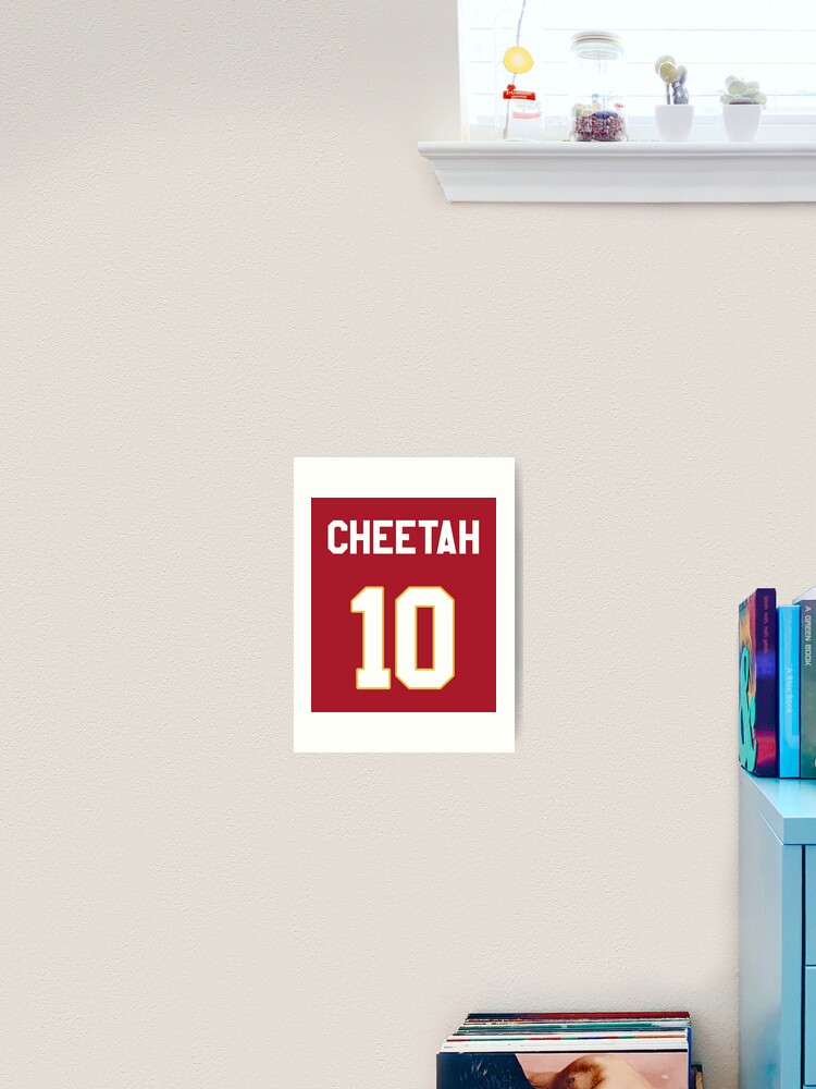 Limited Edition Tyreek Hill Jersey Style Shirt, Cheetah 10, Hill 10, Kansas  City Chiefs Shirt, Mug, Hoodie & Wall Tapestry! | Framed Art Print