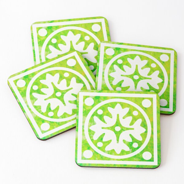 Item preview, Graphic Lime Green Tile designed and sold by PaintedbyCarol.