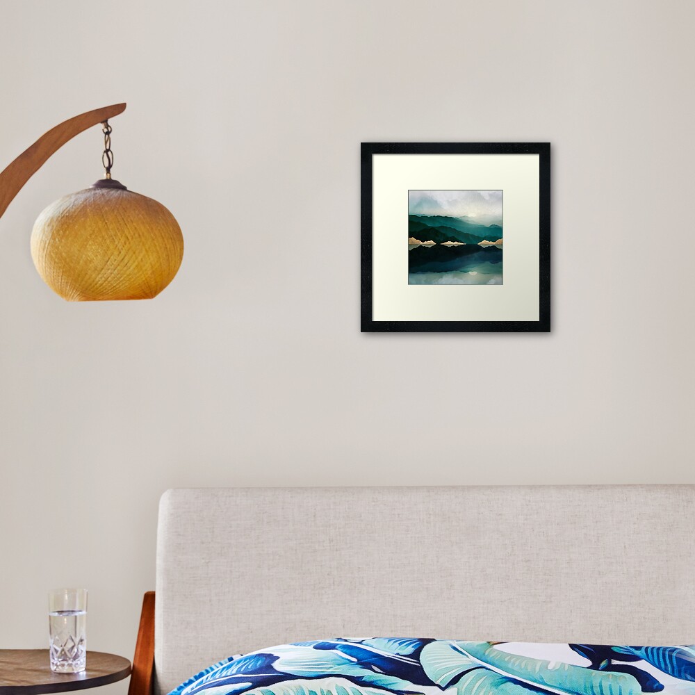 Waters Edge Reflection Framed Art Print