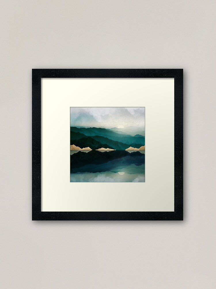 Alternate view of Waters Edge Reflection Framed Art Print