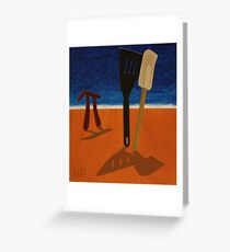 Pi Observing Utensils About to Kiss at Two in the Afternoon Greeting Card